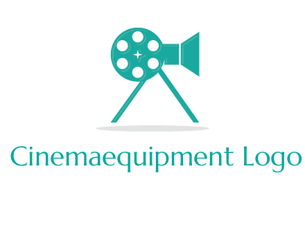 film reel incorporated with camera logo