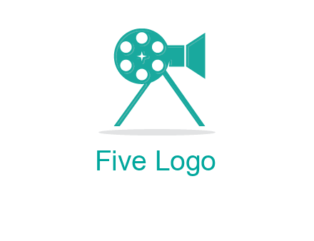 film reel incorporated with camera logo