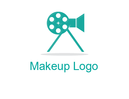 film reel incorporated with camera logo