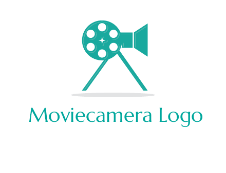 film reel incorporated with camera logo