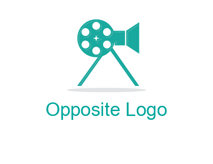 film reel incorporated with camera logo