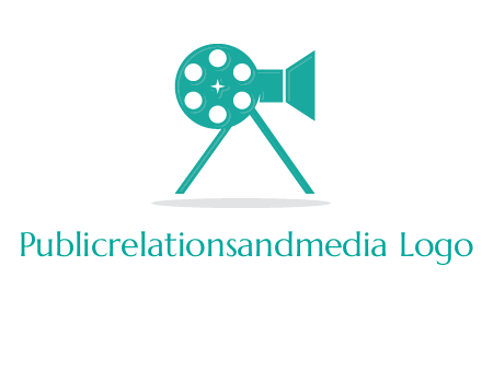 film reel incorporated with camera logo