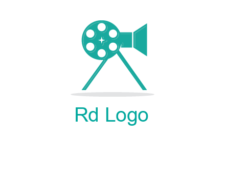 film reel incorporated with camera logo