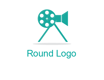 film reel incorporated with camera logo