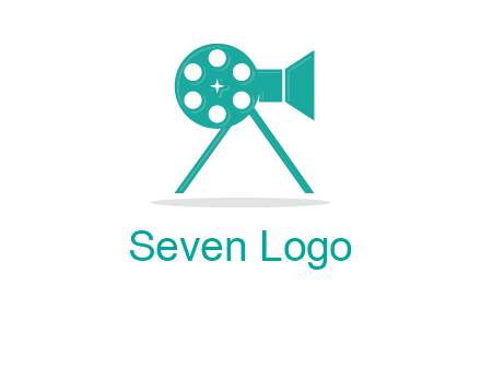 film reel incorporated with camera logo