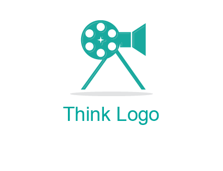 film reel incorporated with camera logo