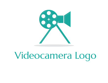 film reel incorporated with camera logo