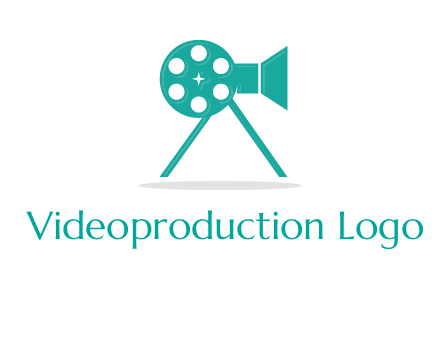 film reel incorporated with camera logo