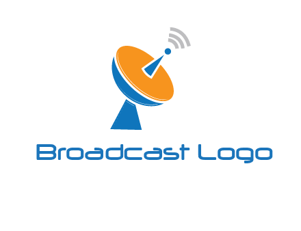 satellite with signals logo
