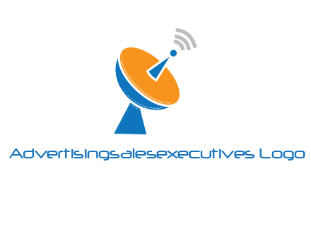 satellite with signals logo