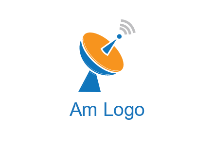satellite with signals logo