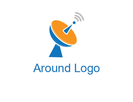 satellite with signals logo
