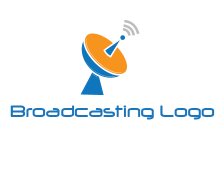 satellite with signals logo