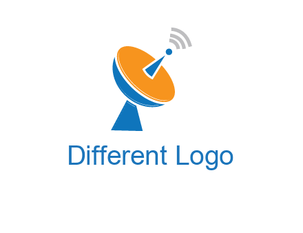 satellite with signals logo