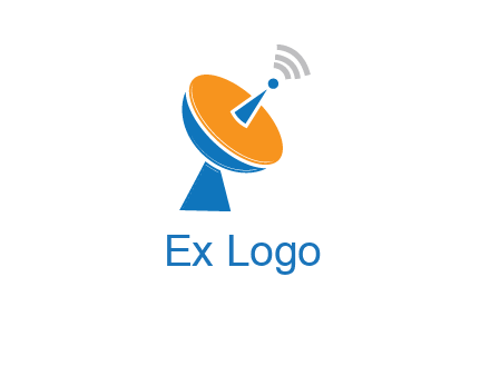 satellite with signals logo