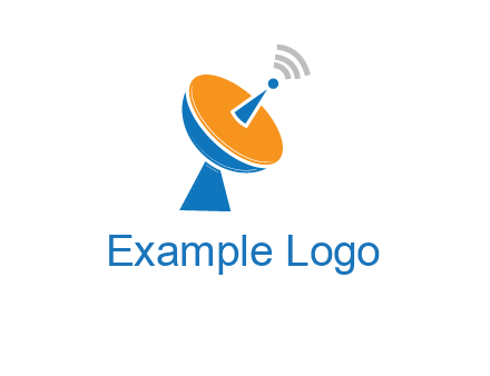 satellite with signals logo