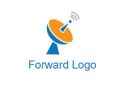 satellite with signals logo