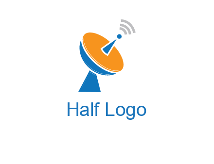 satellite with signals logo