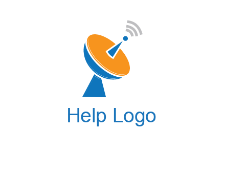 satellite with signals logo