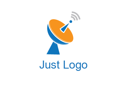 satellite with signals logo