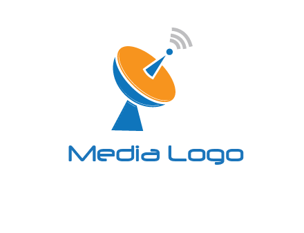 satellite with signals logo