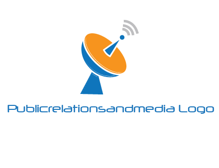 satellite with signals logo