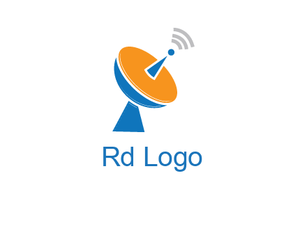 satellite with signals logo