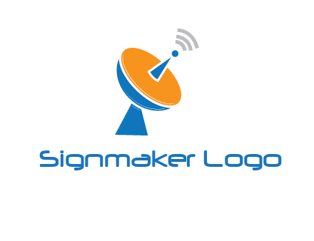 satellite with signals logo