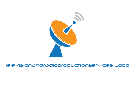 satellite with signals logo