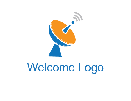 satellite with signals logo
