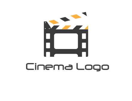 film reel incorporated with clapper board logo