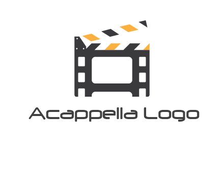 film reel incorporated with clapper board logo