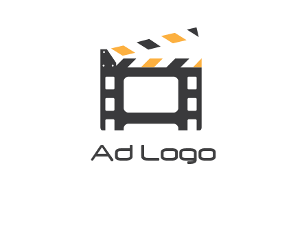 film reel incorporated with clapper board logo