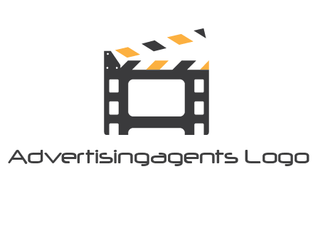film reel incorporated with clapper board logo