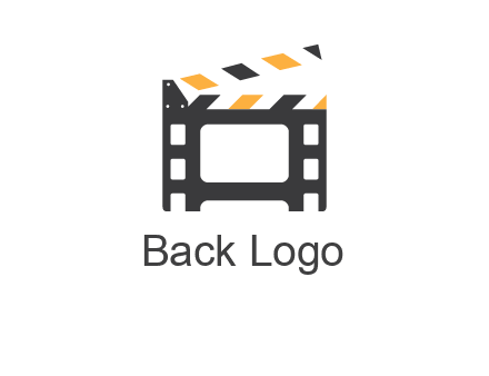 film reel incorporated with clapper board logo