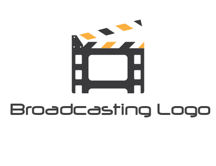 film reel incorporated with clapper board logo