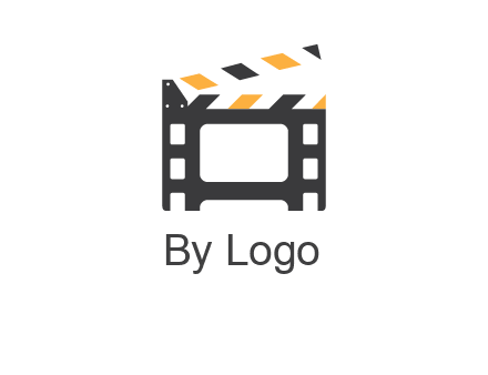 film reel incorporated with clapper board logo