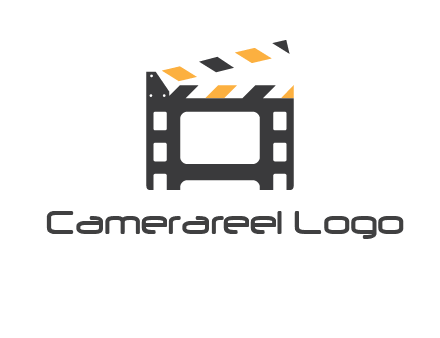 film reel incorporated with clapper board logo