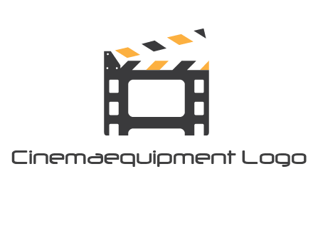 film reel incorporated with clapper board logo