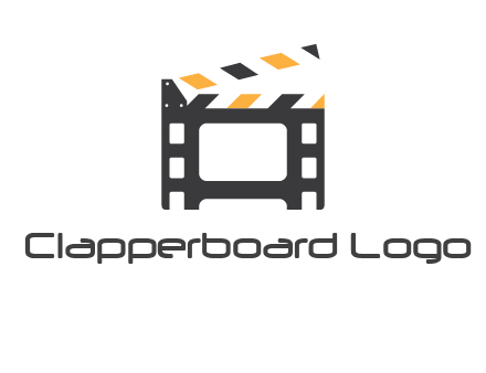 film reel incorporated with clapper board logo