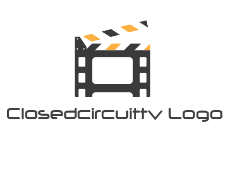 film reel incorporated with clapper board logo