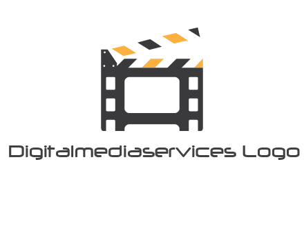 film reel incorporated with clapper board logo
