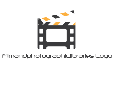 film reel incorporated with clapper board logo