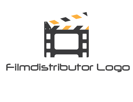 film reel incorporated with clapper board logo