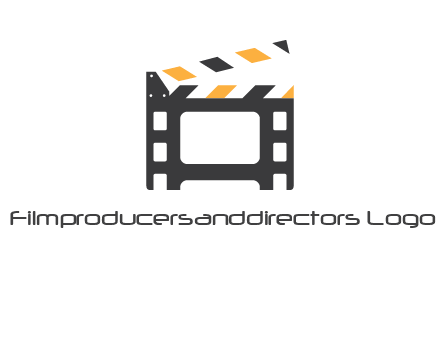 film reel incorporated with clapper board logo