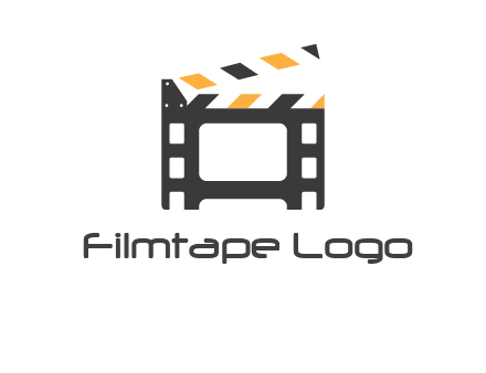 film reel incorporated with clapper board logo