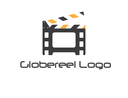 film reel incorporated with clapper board logo