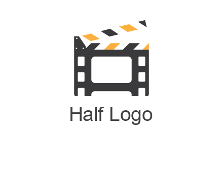 film reel incorporated with clapper board logo