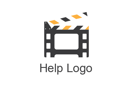 film reel incorporated with clapper board logo