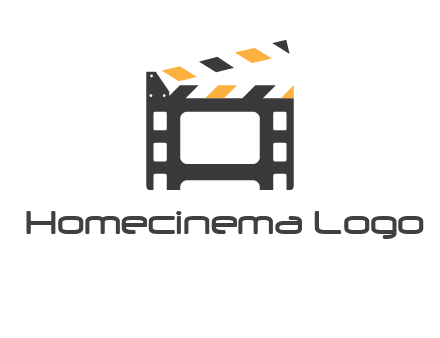 film reel incorporated with clapper board logo